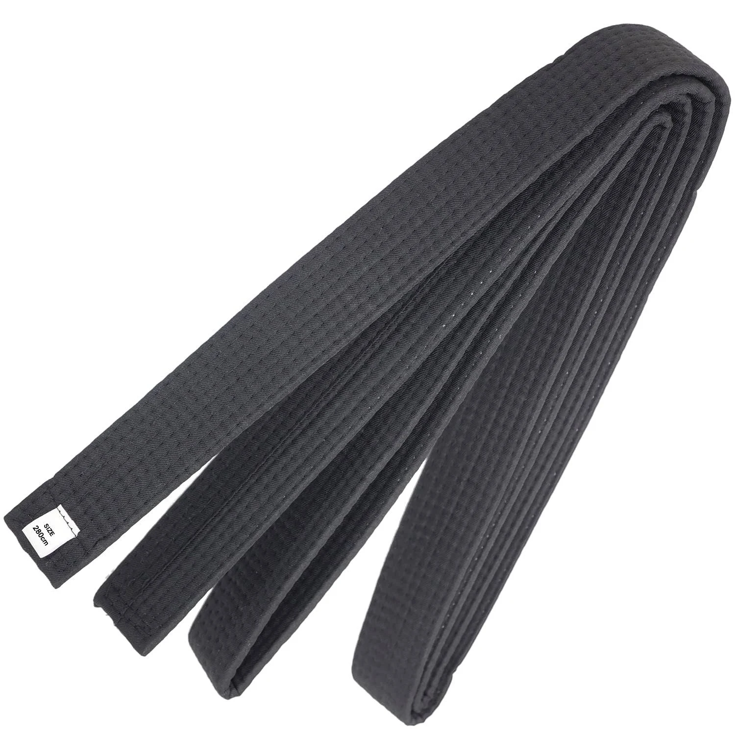 LYMGS 110 Inch Black Karate Belt, 280cm Taekwondo Solid Rank Martial Arts Belts Universal Fit for Judo/Karate/Taekwondo