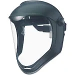 UVEX by Honeywell 763-S8500 Bionic Clear Polycarbonate Face Shield with Suspension, Uncoated Visor, Black Matte Shell