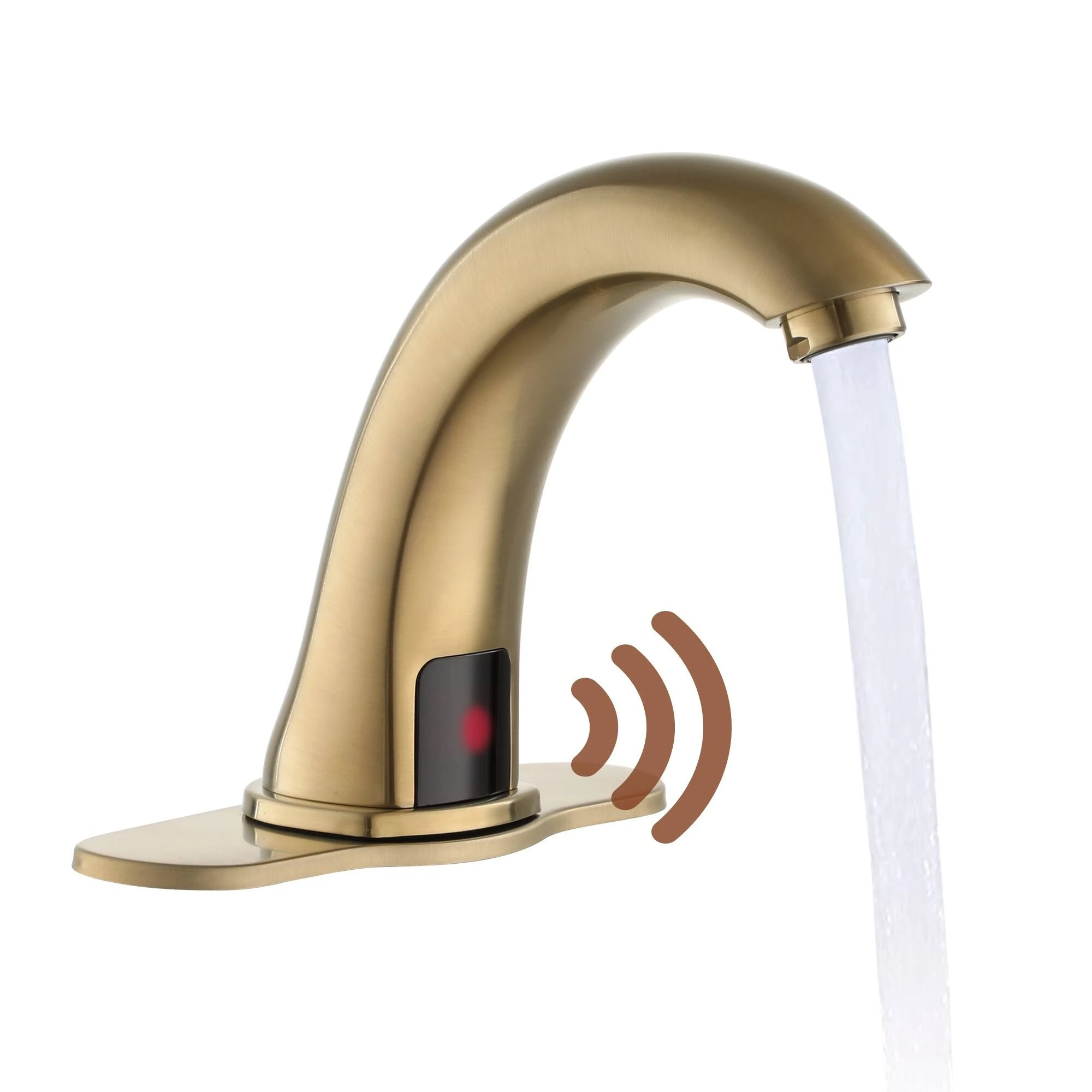 Mondawe MD-S877GD Single Hole Faucet Bathroom Faucet Finish: Brushed Gold