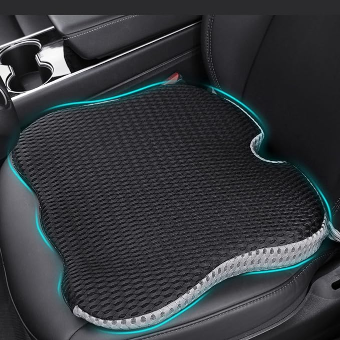 2024 Upgrades Car Coccyx Seat Cushion Pad for Sciatica Tailbone Pain Relief, Heightening Wedge Booster Seat Cushion for Short People Driving, Truck Car Accessories Driver, for Office Chair