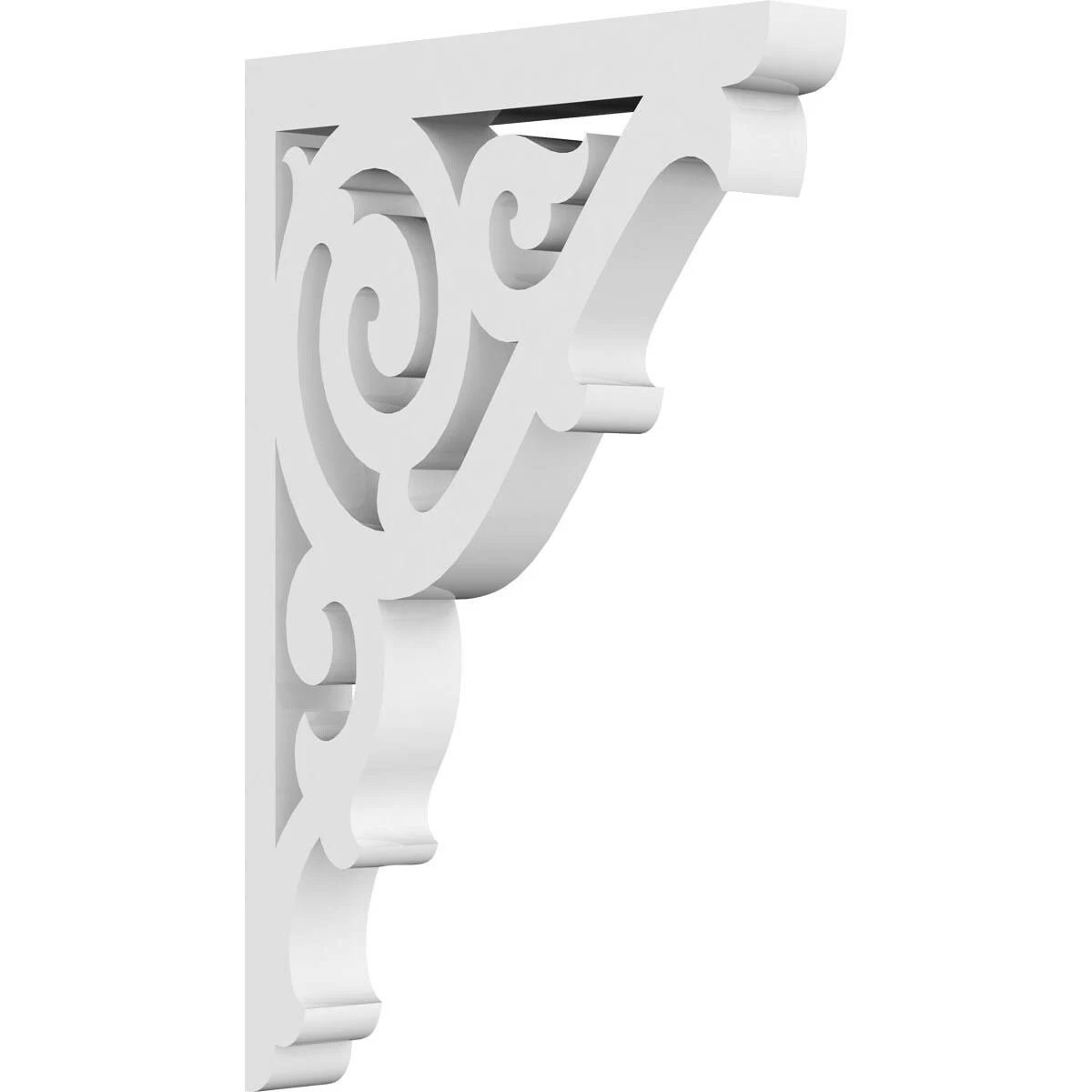 Ekena Millwork BKTP01X06X11AT Athens Architectural Grade PVC Brackets, 5/8"W X 6 1/2"D X 11"H