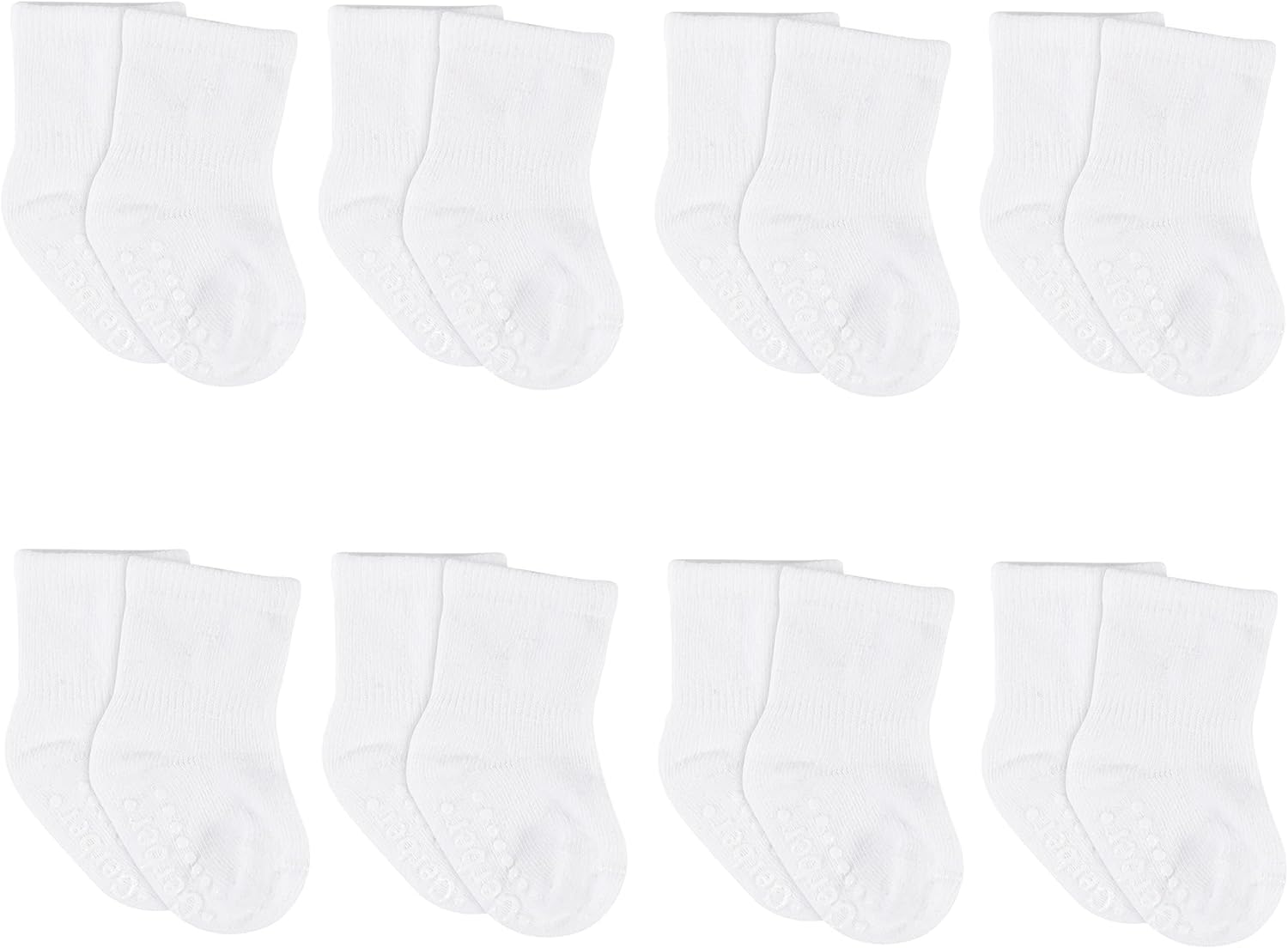 Gerber Baby 8-Pack Wiggle-Proof Jersey Crew Socks