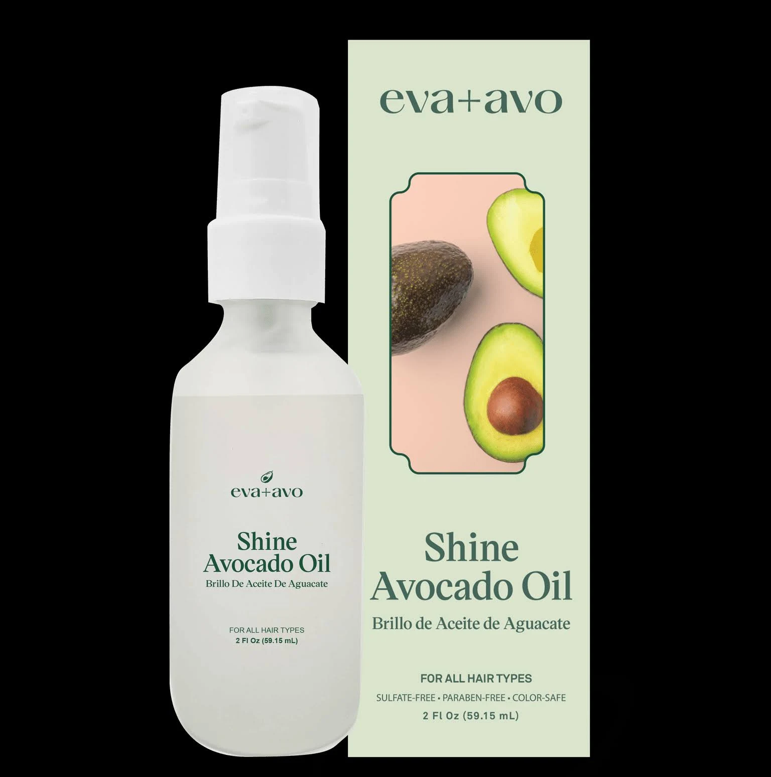 eva+avo Hair Shine Spray with Avocado Oil, 2 fl oz. Brand  New