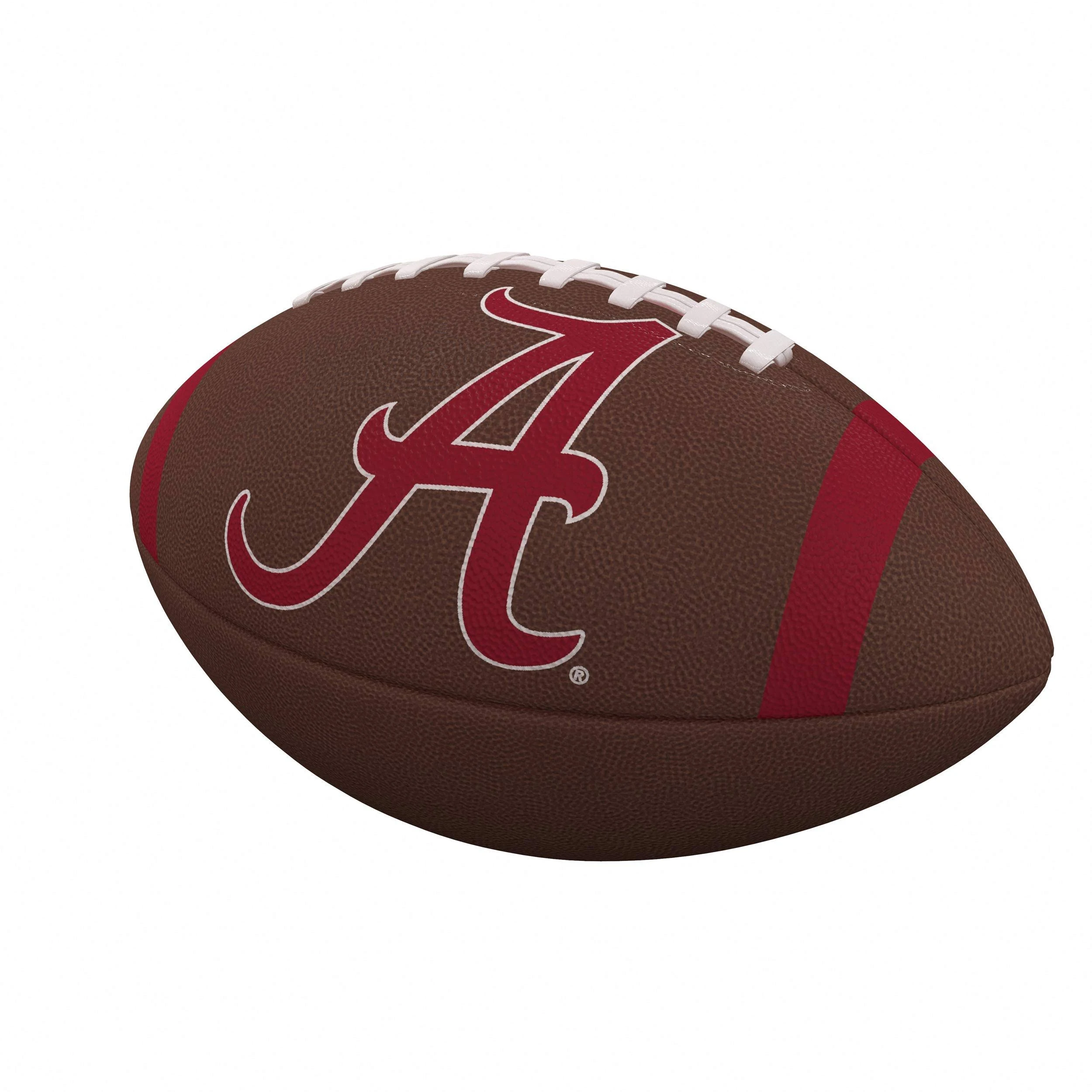 Logo Brands Alabama Crimson Tide Team Stripe Composite Football, Red | Holiday Gift