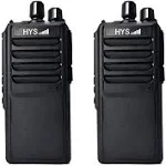 HYS 25watt Super Long Range Handheld 16Channel 400-480MHz UHF 4000mAh Battery Walkie-Talkie Two-Way Radio (2Pack of TC-H25W Black)