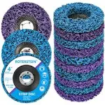 10 Pack Strip Discs Rust Remover Wheel Stripping Wheel for Angle Grinder Paint Strip Wheel Quick Abrasive Discs Rust, Oxidation, Paint Remover (4-1/2'' x 7/8'')