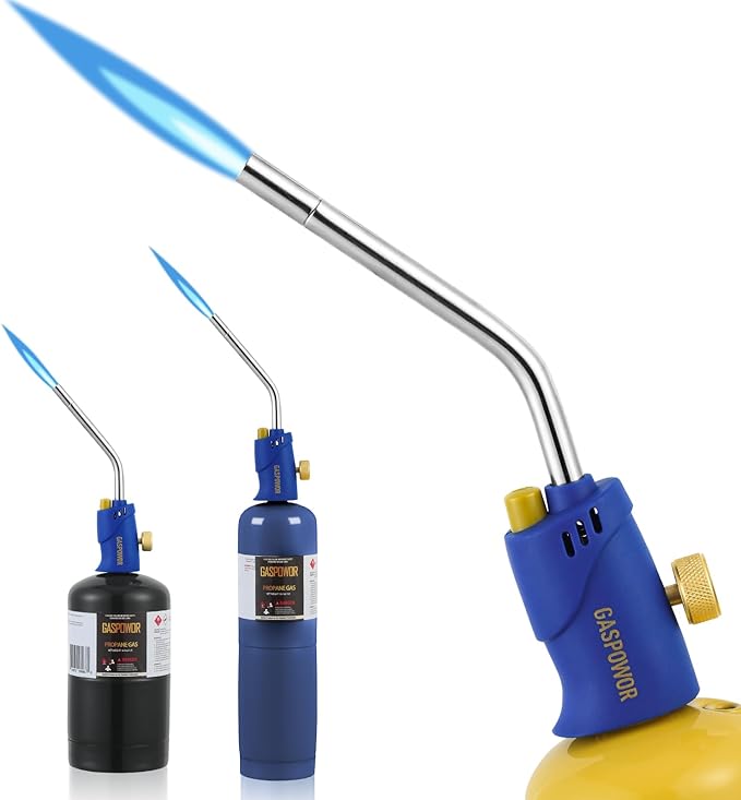 GASPOWOR Propane Torch Head with Igniter, Trigger Start Gas Torch Head for ...