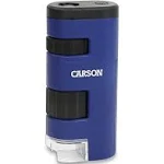 Carson Pocket Micro 20x-60x LED Lighted Zoom Field Microscope with Aspheric Lens System (MM-450),Blue