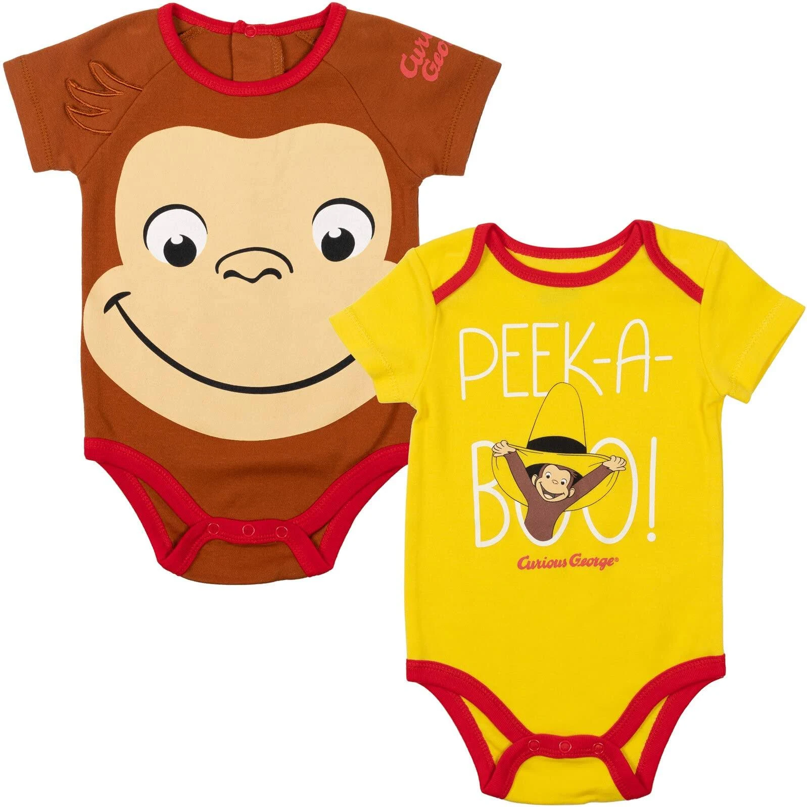 Curious George 2 Pack Short Sleeve Bodysuit