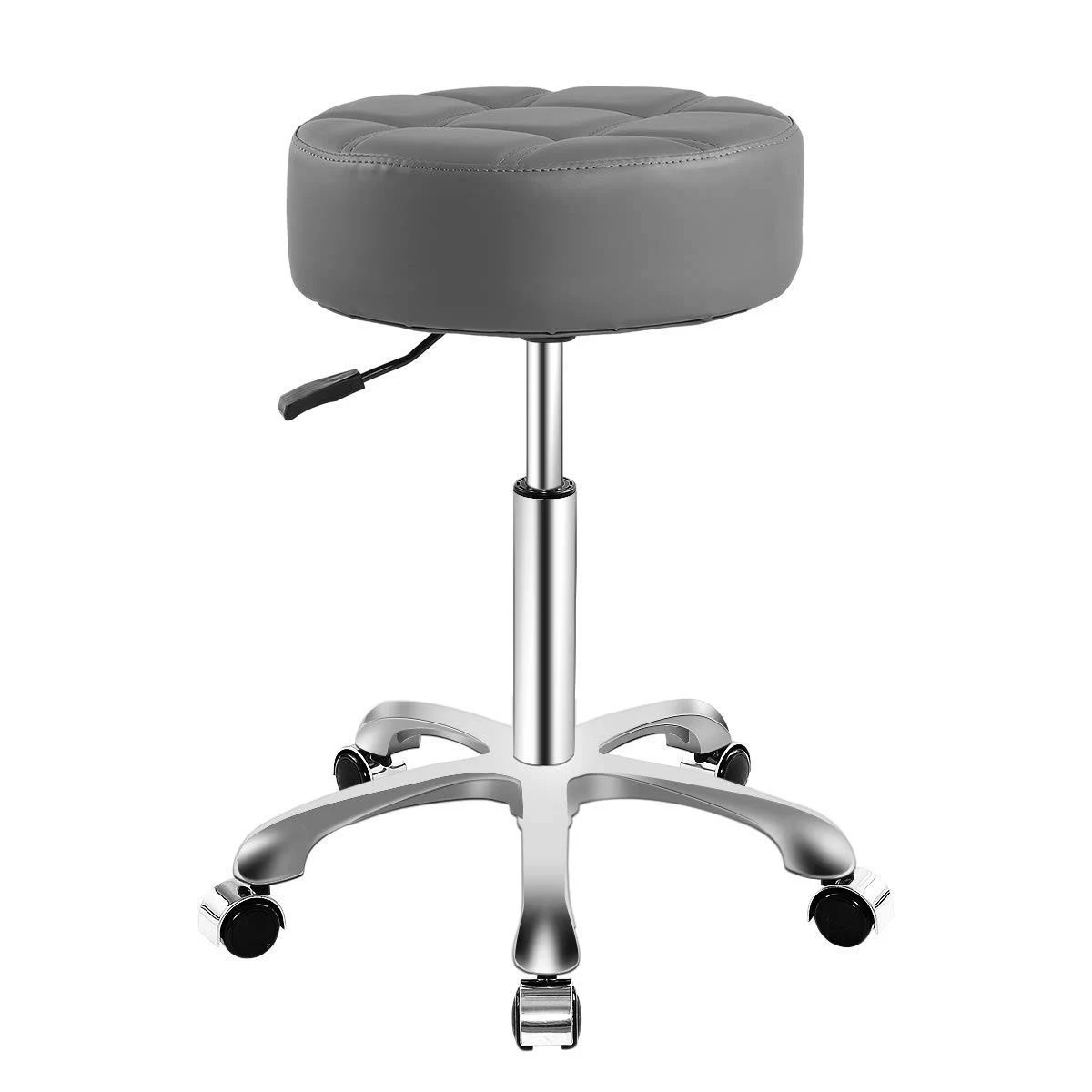 Rolling Adjustable Stool with Wheels for Work Medical Tattoo Salon Office,Swivel Desk Esthetician Hydraulic Stool Chair (Grey)