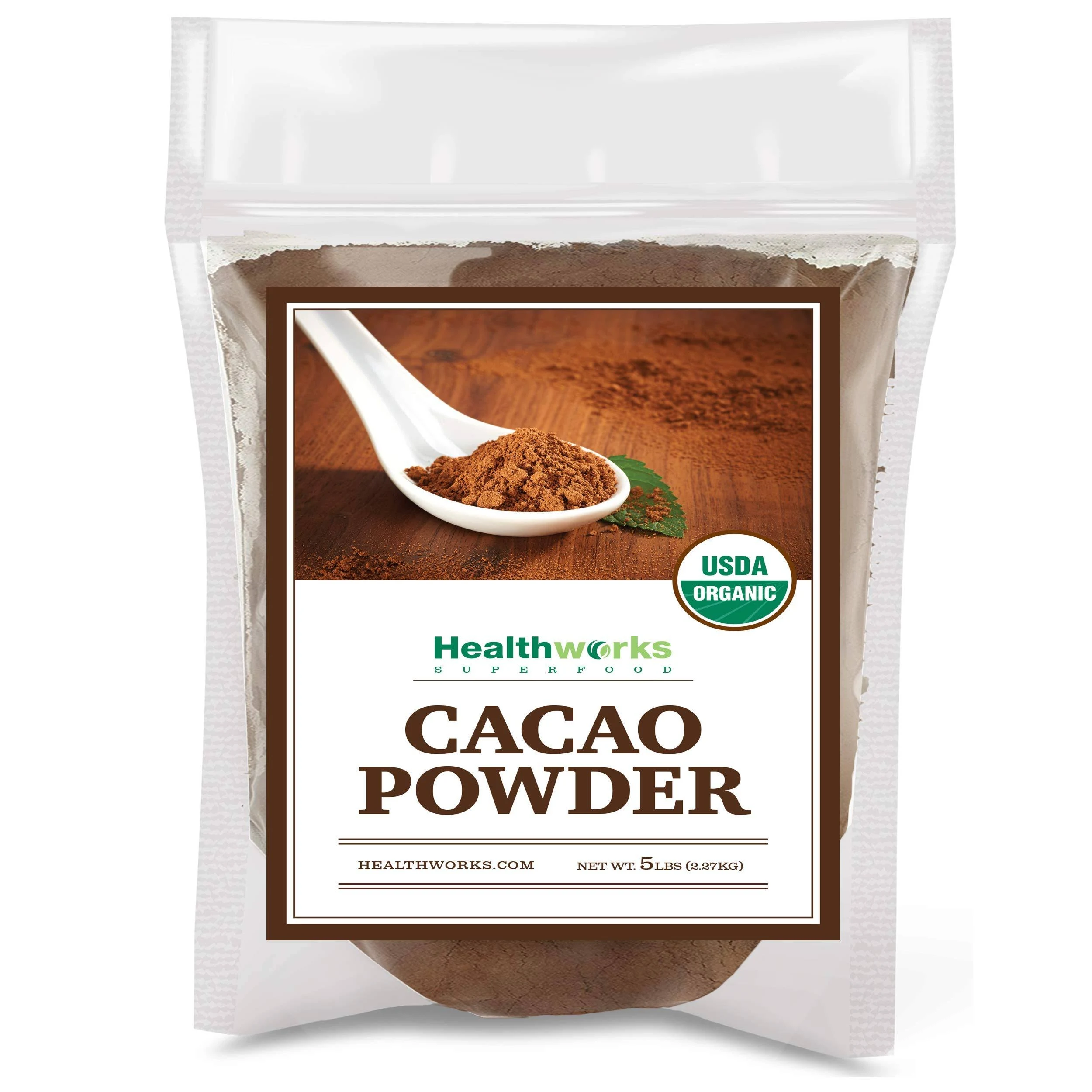 Healthworks Cacao Powder (80 Ounces / 5 Pounds) | Cocoa Chocolate Substitute | Certified Organic | Sugar-Free, Keto, Vegan & Non-GMO | Peruvian Origin | Antioxidant Superfood | Packaging May Vary