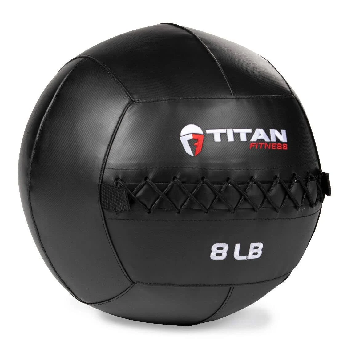 Titan Fitness 8 LB Soft Shell Medicine Wall Ball with Poly-Composite Laminate