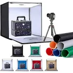 Light Box Photography 24"x24" with 120LED Lights and 6 Color Backdrops Photo Box with Lights, Foldable Light Box with Adjustable Brightness, 6000-6500K Dimmable Portable Picture Box Shooting