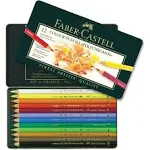 Faber-Castell POLYCHROMOS COLORED PENCILS 12 Piece Set in Tin 110012