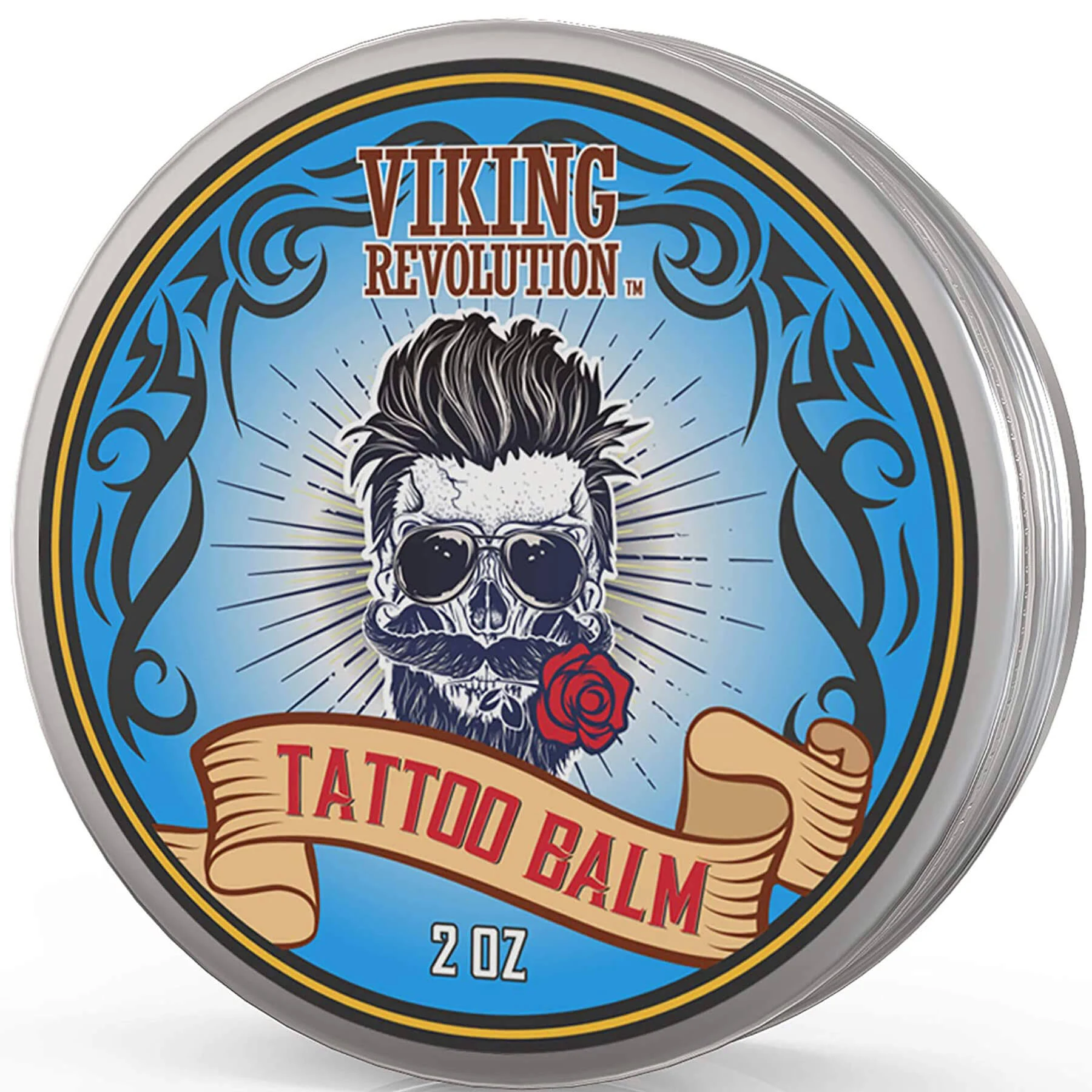 Viking Revolution Tattoo Care Balm for Before, During & Post Tattoo Safe, Natural Tattoo Aftercare Cream Moisturizing Lotion to Promote Skin Healing, Skin Moisturizer, 2oz, 1 Count (Pack of 1)