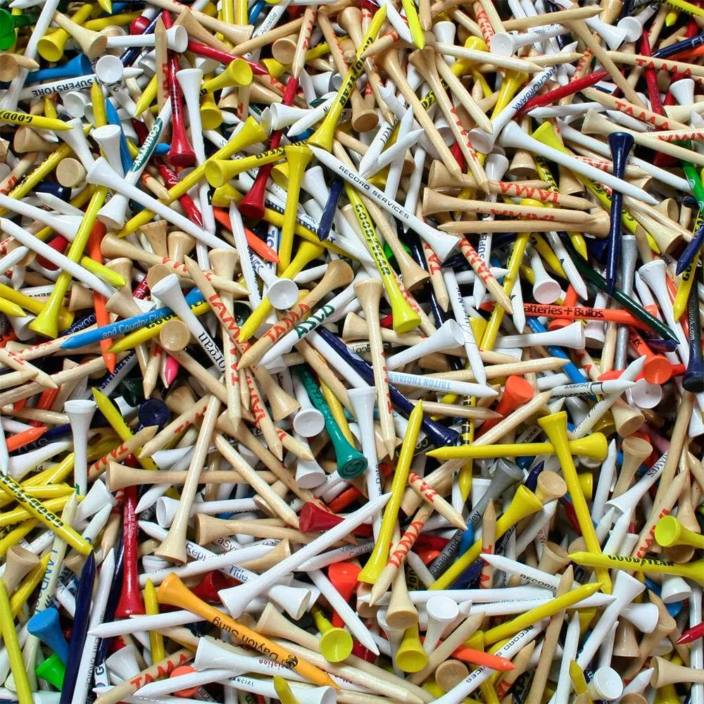 Overrun and Misprinted 3 1/4" Golf Tees, New and Unused! 1,000 Count!