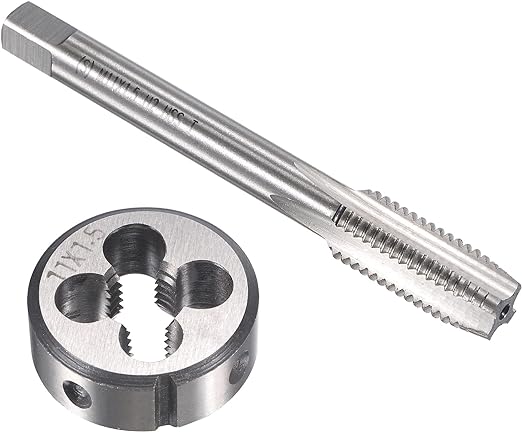 High Speed Steel 4 Flutes Machine Thread Tap and Die Set | Harfington, M11 x 1 ...