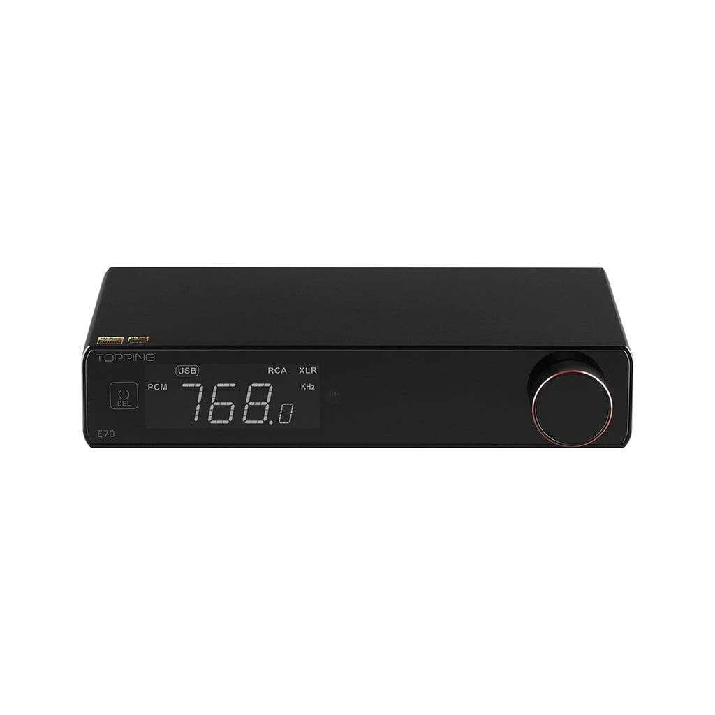 Topping E70 DAC Preamp Audio Decoder- ES9028PRO Bluetooth5.1 LDAC Hi-Res XU316 32Bit/768kHz DSD512 BT/USB/Coax/Opt Inputs RCA/XLR HiFi Stereo Digital-to-Analog-Convertor (Silver)