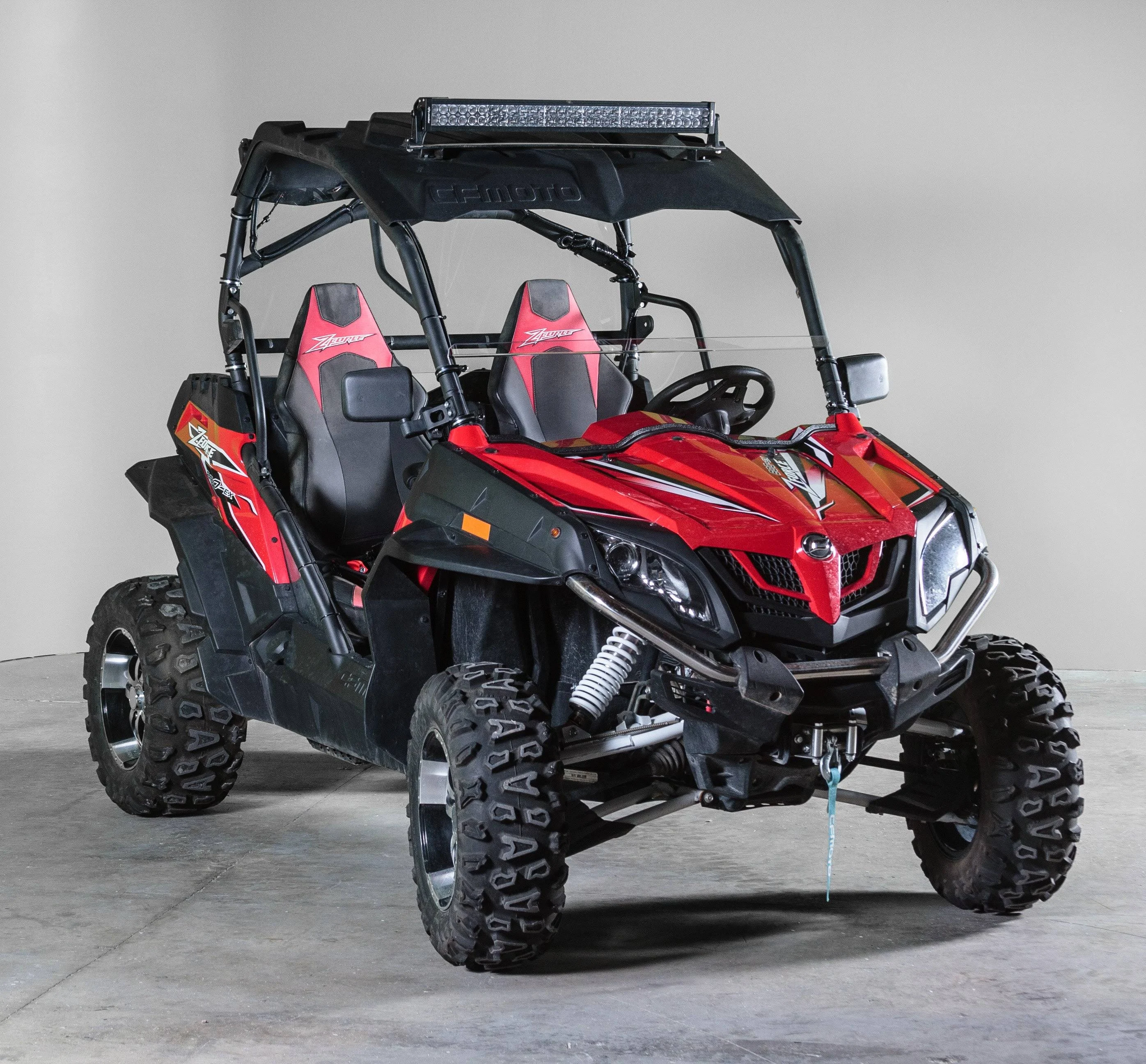 Half UTV Windshield Compatible with CF Moto ZForce (Excludes ZForce 950 and 2023 800 Models) - Standard 3/16"