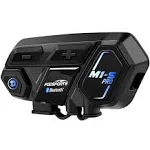 FODSPORTS Motorcycle Bluetooth Intercom with Music Sharing, M1S Pro 2000m 8 Riders Group Helmet Communication System Headset Universal Wireless Interphone (Waterproof/Handsfree/Stereo Music/GPS/2 Mic)