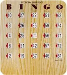 Mr Chips Jam-Proof Fingertip Slide Bingo Cards with Sliding Windows - 10 Pack in Tan Style