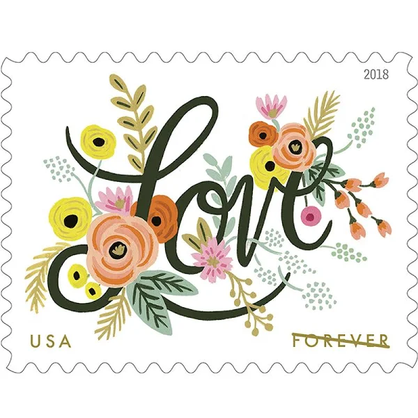 United States Postal Service Love Flourishes Wedding Forever Postage Stamps Scott #5255