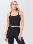 Beyond Yoga - Spacedye Slim Racerback Cropped Tank Darkest Night - XS