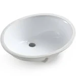 19"x14" Oval Vessel Sink, Ceramic Above Counter Bathroom Sink, Modern Art Basin White Bathroom Vessel Sink for Lavatory Vanity Cabinet