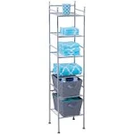 Honey Can Do 6 Tier Metal Storage Tower, Chrome (BTH-03484) | Staples