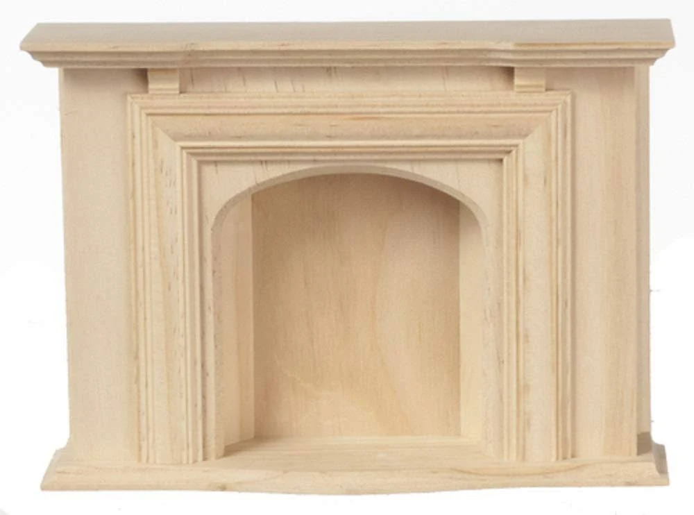 Dolls House Jamestown Fireplace Unfinished Bare Wood Miniature Furniture