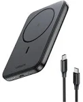 UGREEN Magnetic Power Bank, Slim 5,000mAh Wireless Portable Charger, PD Fast Charging Battery Pack with USB-C for Magsafe, iPhone 16/15/15 Plus/15 Pro/15 Pro Max, iPhone14/13/12 Series, Black