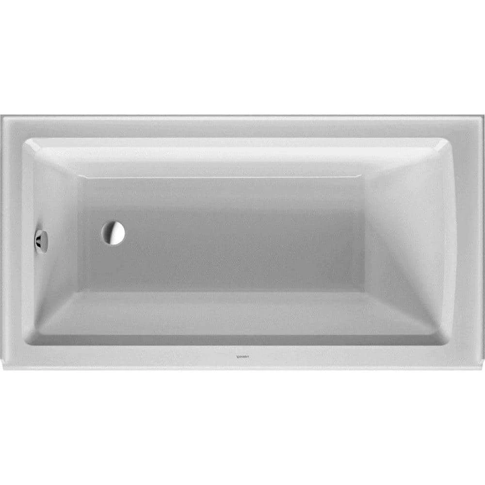 Duravit Architec 32-in x 60-in White Acrylic Alcove Soaking Bathtub (Left Drain) | 700354000000090