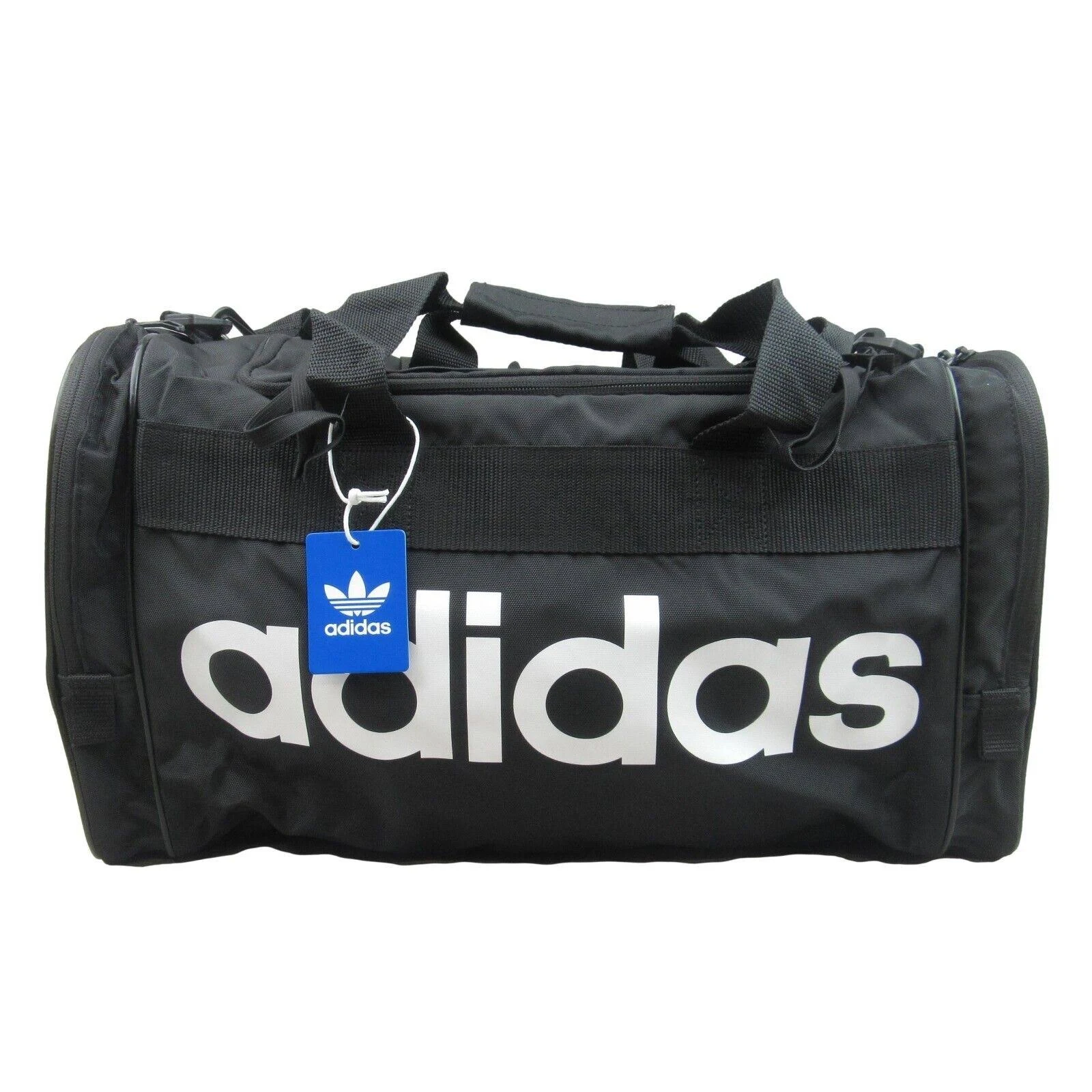 ADIDAS MEDIUM TREFOIL Originals Unisex Santiago Duffel Bag BLACK OS NWT NEW $50