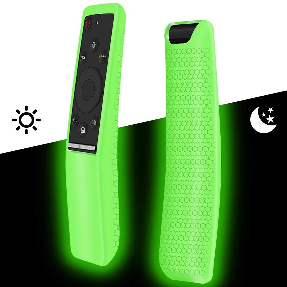 Silicone Protective Case Covers Holder Compatible for Samsung Smart TV Remote Controller of BN59 Series,Remote case Skin Sleeve Protector for Samsung Smart 4K Ultra HDTV Remote Control-Glow Green