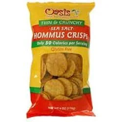 Oasis-Sea Salt Hummus Crisps Gluten Free Chips 6-oz Bag x 6 Bags