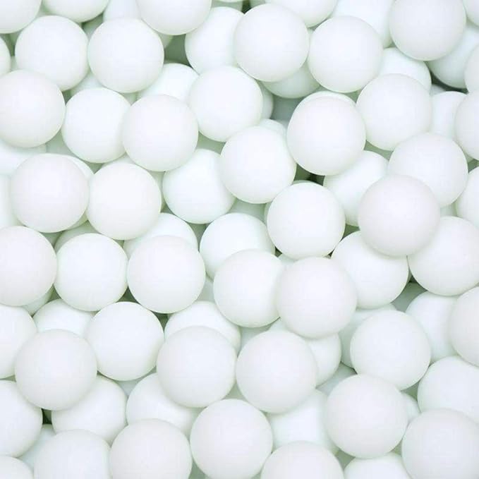 PMLAND 144 Washable Plastic Pong Game Balls Bulk for Table Tennis Carnival Pool Games Party Decoration White Color 38mm