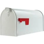 Architectural Mailboxes Elite Post Mount Mailbox - White Galvanized Steel New/OB