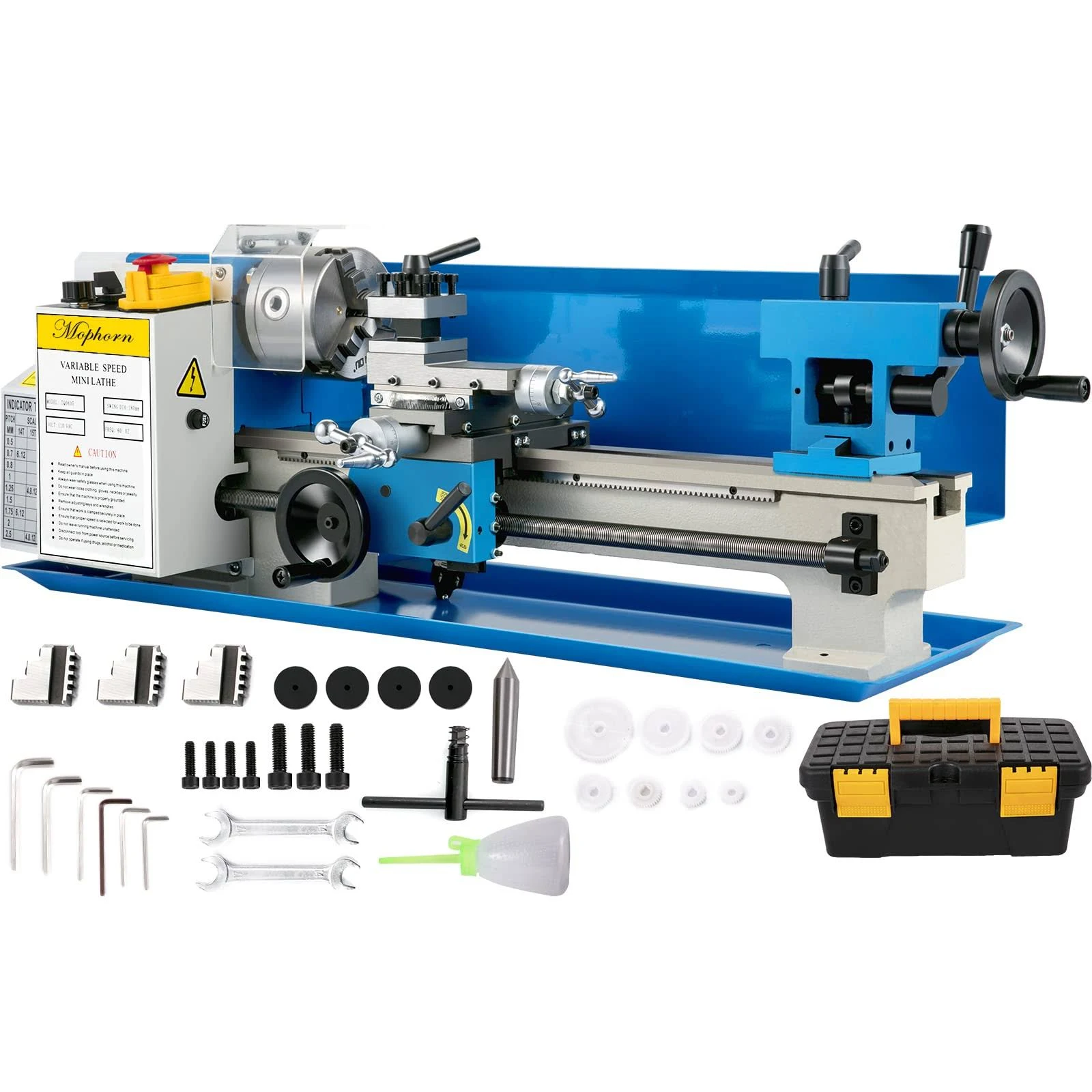 Vevor Metal Lathe 7 x 12 Inch, Precision Mini Metal Lathe 2250 RPM 550W Variable Speed, Mini Lathe Precision Bench Top Metal Working Lathe for Various Types of Metal Turning : Tools & Home Improvement