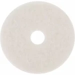 3M Spray Buffing Pad 20&#034; Machine, White Pad, Polyester