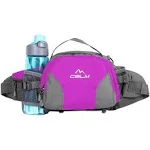 cglm Hiking Fanny Pack Waist Bag with Water Bottle Holder for Men Women Outdoors Walking Running Lumbar Pack Fit iPhone iPod Samsung Phones (Purple004)