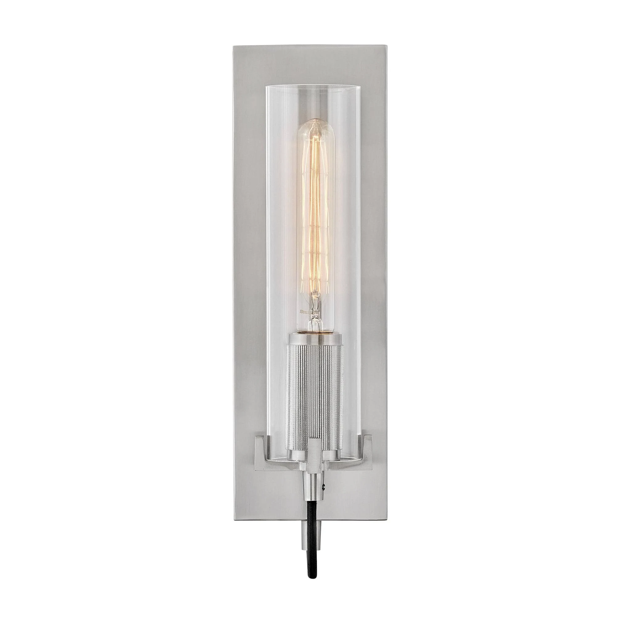 Hinkley Ryden 37850BK Indoor Wall Sconce - Sleek, Slender, Singular Light with Industrial Touches - Black