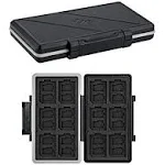 Water-Resistan<wbr/>t Memory Card Case Holder Storage for 12 SD+24 Micro SD TF Cards