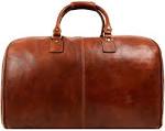 Leather Garment Bag Travel Duffel Bag for Suits and Dresses Carry-On Suitcase for Clothes Protection – Time Resistance (Cognac)