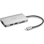 Kensington UH1400P 8-in-1 USB-C Hub with 85W Pass Through Charging Power Delivery, 4K 60Hz HDMI, Ethernet, MicroSD Card, 3 USB-A 3.2 for M1 /M2 Macbook Pro Air, HP, Lenovo, iPad Pro, Silver (K33820WW)