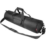 HEMMOTOP Tripod Bag, 25.6x7x7in Tripod Carrying Case Heavy Duty with Two Zippered Pockets, All Thick Padded Light Stand Bag with Shoulder Straps and Handles for Pool Cue, Speaker Stand, Mic Stand