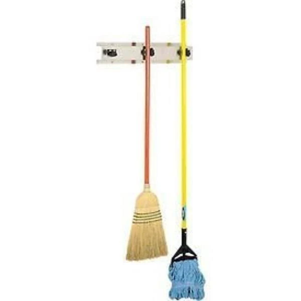 Bobrick Mop and Broom Holder - 3 Holders Stainless Steel 223x24