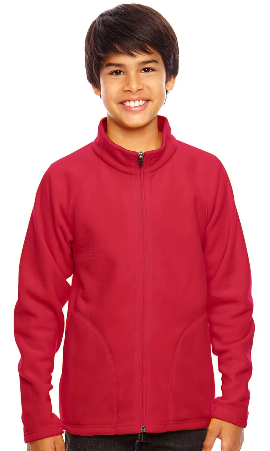 Team 365 TT90Y - Youth Campus Microfleece Jacket Sport Maroon - S