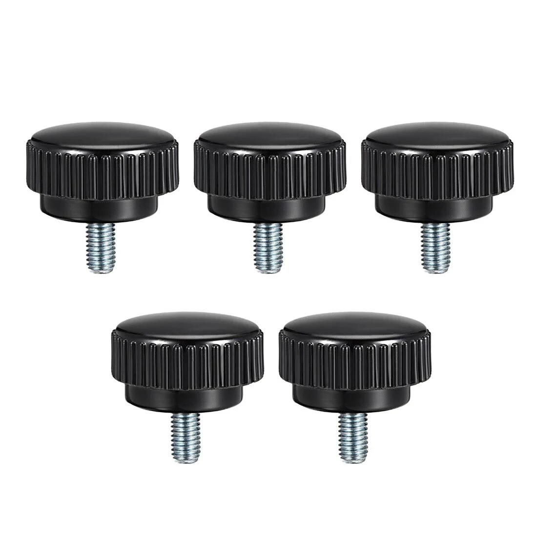 Uxcell M8 x 15mm Male Thread Knurled Clamping Knobs Grip Thumb Screw on Type 5 Pcs | Harfington