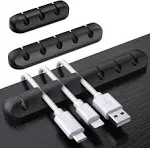 3 Pcs USB Charge Cable Holder Clips Self-Adhesive Desk Cord Management Organizer