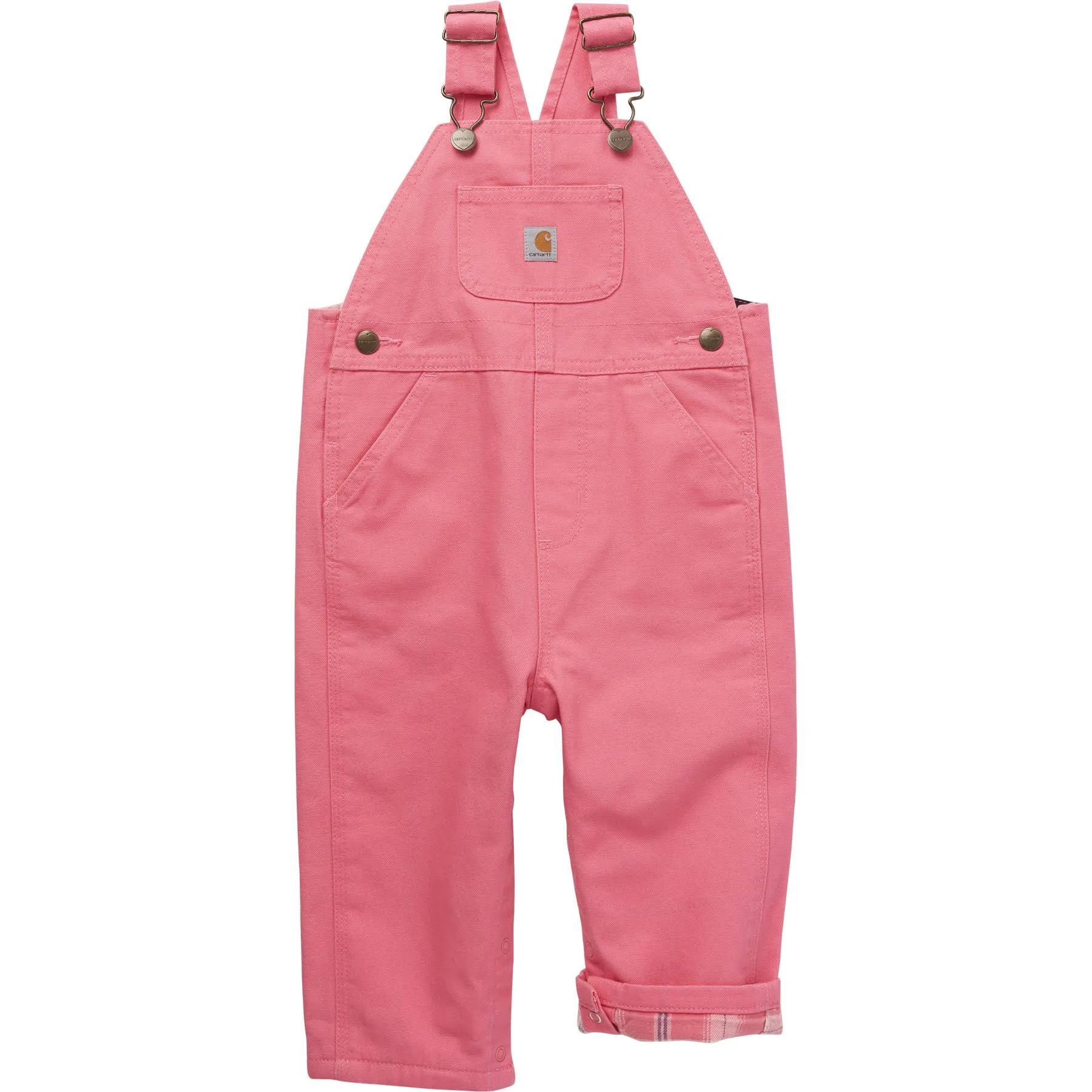 Carhartt&reg; Pink Canvas Bib Overall 12M